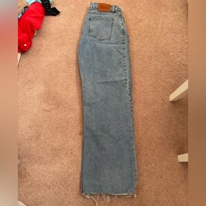 Princess Polly Light Blue Straight Leg Jeans